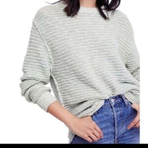 Free people oversized boho crew neck menace solid